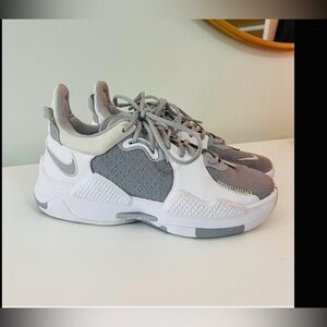 Nike Paul‎ George PG 5 TB Shoes Women 7.5 Wolf Grey White DA7758-002 Basketball